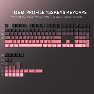 WOMIER 132 Key Gradient Purple PBT Double Shot Top Print Shine Through Backlit keycaps For MX Mechanical Keyboard 108 96 87 NJ80 84 68 64 61