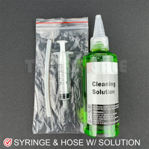 Cleaning Solution with Syringe & Hose 100ml for Brother HP Canon Epson Printer Print Head Cartridge