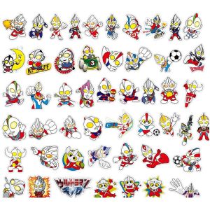 50pcs Cartoon Ultraman Creative Sticker Decoration Computer Waterproof Decora Stickers Supplies Kid Toys
