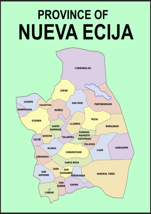 Nueva Ecija Province Map A4 Laminated Chart | Lazada PH