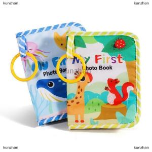 [COD] kunzhan Baby Photo Album Baby Photo Album Holds Pictures My First Soft Cloth Family Photos Book With Removable Hook