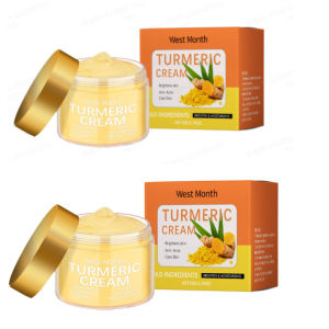 Daily Skin Hydrating Moisturizer Turmeric Brightening Cream Gentle Care Face Body Moisturizing Lotion Smooth Glow Skin Care Nourishing Soft Touch Cream Lightweight Beauty Essential