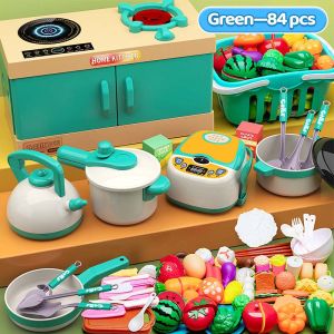 Kids Kitchen Pretend Play Set Cooking Toys Cookware Simulation Kitchenware Educational Toy Mainan Masak