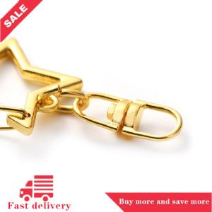 [COD] 10pcs Star Pentagram Hollow Key Chain Key Ring DIY Accessories Lobster Clasp