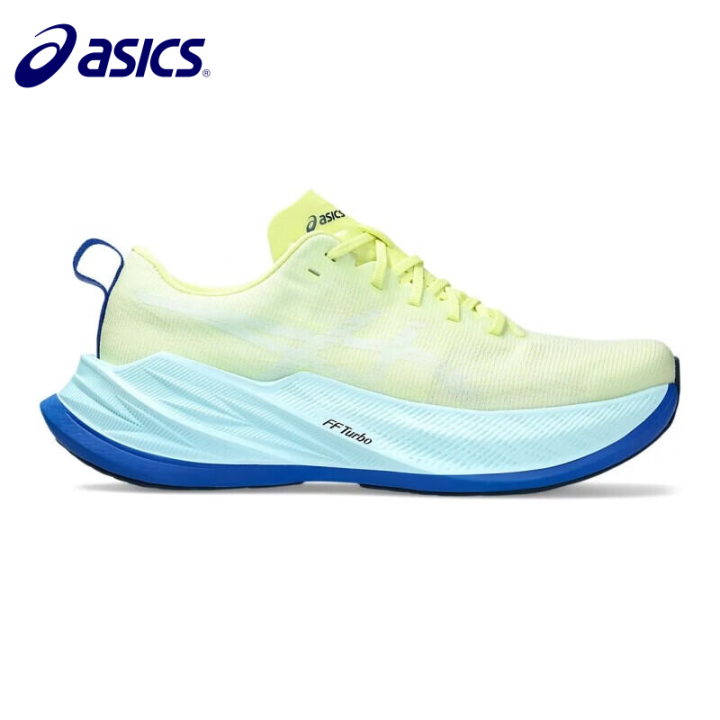 Blue Sneakers of Asics Brand. Stylish Lace-up Shoes for Warm Weather and a  Fitness Hall Editorial Stock Photo - Image of footwear, activity: 185668838