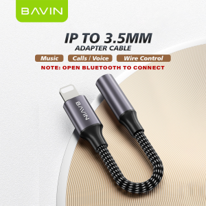 BAVIN AUX35 / AUX36 Earphone Adapter iPh to 3.5mm & Type-C to 3.5mm | Fast Audio Music & Calls (Bluetooth Required)