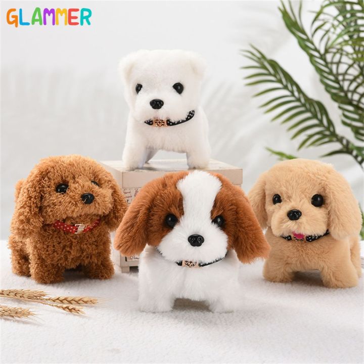 Glammer] Electric Dog Pet Dog Plush Toy Robot Dog Can Walk, Bark
