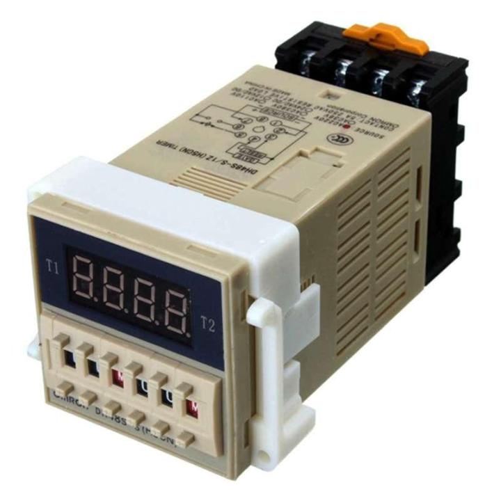 DH48S-S Digital Time Delay Relay Programmable Double Relay Timer Switch  Socket