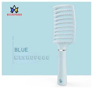 WESHOP888 Massage Comb Hairbrush Men Women Wet Dry Curly Detangle Hair Nylon Brush Fluffy Spareribs