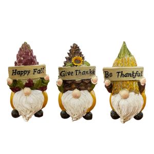 FEELING WELL 3pcs การ์ตูน รูปปั้นคนแคระ ไม่ซึมน้ำ สร้างสรรค์ รูปปั้นโนมส์ ภูมิทัศน์ไมโคร รีซิน รูปปั้นเอลฟ์ในสวน กลางแจ้ง