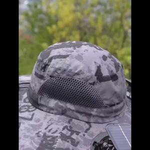 Solar Fan Hat With Neck Flap USB Rechargeable UV Dual Cooling Fan Fishing Hat Foldable Men Women Hiking Sun Hat