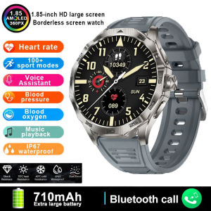 Smart Watch Men 1.85 Inch Ultra HD AMOLED Screen 710 mAh Waterproof Sport Fitness Tracker Bluetooth Call Smartwatch