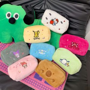 SELENAAL Kt Cat Capybara Plush Pen Bag Kuromi Melody Stationery Storage Bag Cosmetic Pouch Cartoon Cartoon Pencil Case School Supplies