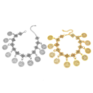 Cổ điển Bohemian GYPSY tua vòng chân Chuỗi Vòng Tay hoài cổ cho phụ nữ bữa tiệc trên bãi biển phong cách Xăng đan chân trần