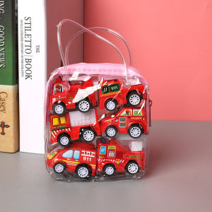 FUNToy  Mainan untuk Anak Laki-laki Mobil Kecil Inersia Mainan Anak Mobil Truk Model Kembali Truk Pemadam Kebakaran TK Hadiah