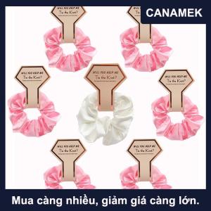 【CANAMEK】 1pcs Phù Dâu Quà Tặng tóc scrunchies bachelorette Đảng Bridal tắm đám cưới lưu niệm đội cô dâu để được haircircle quà Tặng lưu niệm cho khách