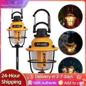【Outlet】Outdoor LED Tent Light with Adjustable Brightness Waterproof Camping Lantern for Hiking and Fishing