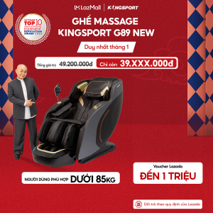 Miễn phí lắp đặt | Ghế massage KINGSPORT G89 New cao cấp con lăn 3Dchế độ quét cơ thể thông minh công nghệ lọc khí Ion âm túi khí xoay bắp chân