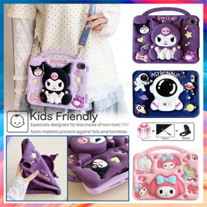 For Samsung Galaxy Tab A8 X200 X205 A9 X110 A11 X133 X135 8.7 A9 Plus X210 S6 A7 Lite T220 T225 T290 Kids Safe 3D Cartoon Shockproof Tablet Cover Protective Shell Case with stand