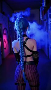 Beishui Trading Jinx cos Hãy mặc trang phục của Rengar và Kinko trong trò chơi Liên Minh Huyền Thoại: Arcane Legends. cosplay Bộ đầy đủ