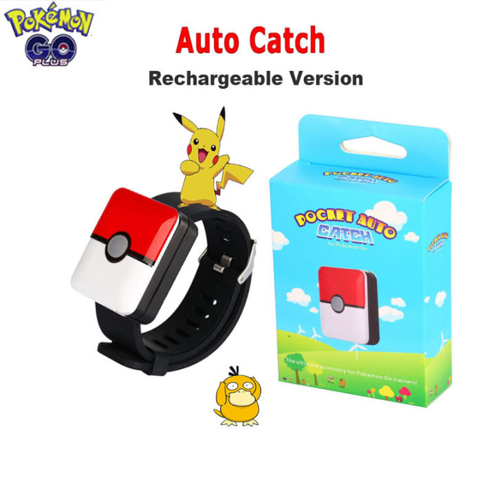 Rechargeable Pokemon Go Plus Bluetooth Wristband Automatic Catch