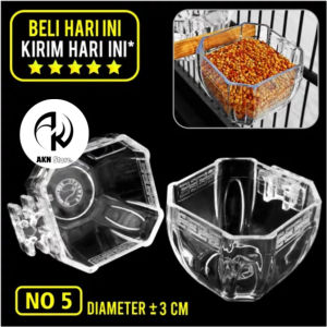 Cepuk Mika Segi 8 Sempati Mini Emboss Cepuk Wadah Tempat Pakan Makan Minum Burung Murai Kacer KENARI DLL cepuk pakan / cangkir pakan burung mika