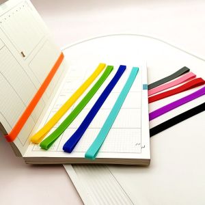 MISSUP 6/12 Pcs Random Colors Rubber Bands Colorful Silicone Planner Elastic Bands Multi-Purpose Stretchable Bag Wraps Home Office Organizing Too