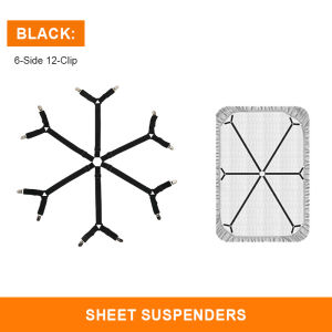6-side Buckle Sheet Clips Suspender Fasteners Adjustable Elastic Sheet Straps Mattress Fasteners