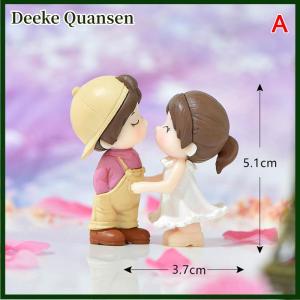 Deeke 1 cặp nhảy múa cặp vợ chồng thu nhỏ Máy tính để bàn trang trí nhà bánh trang trí quà tặng Nhà búp bê