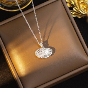 Fashion necklace pendant - Luxury and exclusive small-scale collar chain accessory 【钛钢】韩版镶钻时尚爆款珍珠项链女不掉色气质高级噶毛衣链饰品