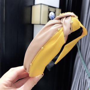 Phiên bản Hàn Quốc của headband hai màu thắt nút khăn quấn đầu thời trang thể thao đi ra ngoài mặc băng đô để rửa mặt Phụ kiện tóc