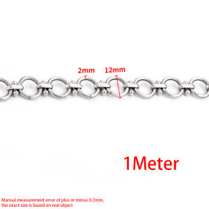 เครื่องประดับโซ่บาร์คลิปรูปวงกลมทำด้วยมือทำจากสแตนเลสเครื่องประดับ Diy โซ่เสื้อผ้า