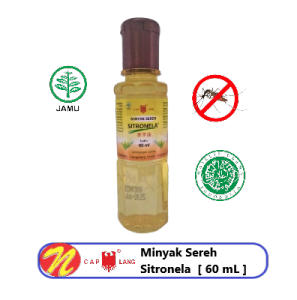 Cap Lang Minyak Sereh Sitronela 60  mL / Anti Nyamuk /  Minyak Perut Kembung Halal  / Minyak Kayu Putih / NAHISA1