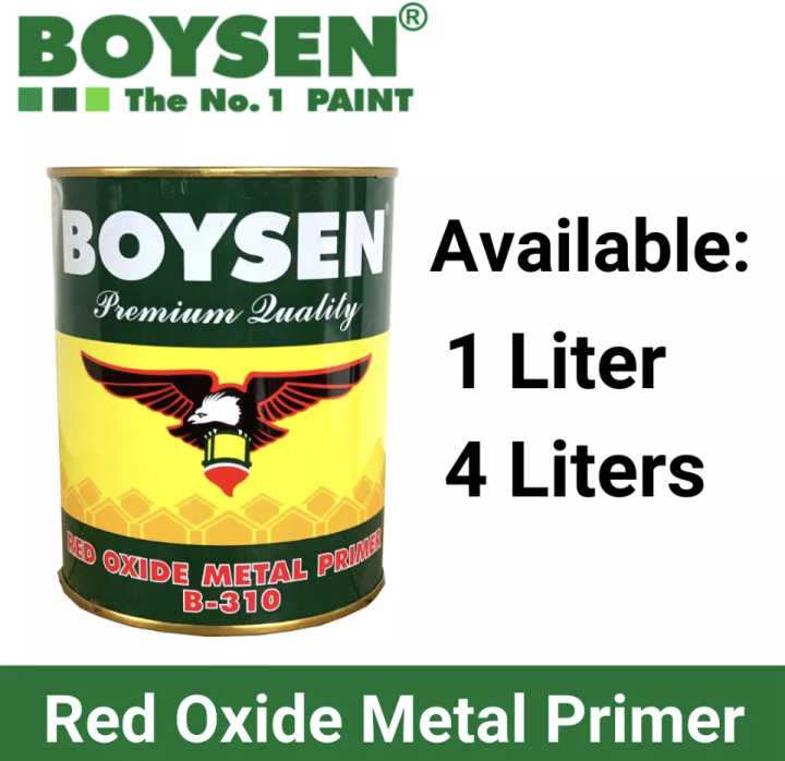 S.W Boysen Red 310 Oxide Primer 1Liter/4 Litre Metal Rust Prevente #193 ...