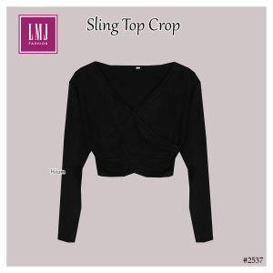 (S-XL) (COD) LMJ Fashion T-shirt Sling Crop Top Long #2537