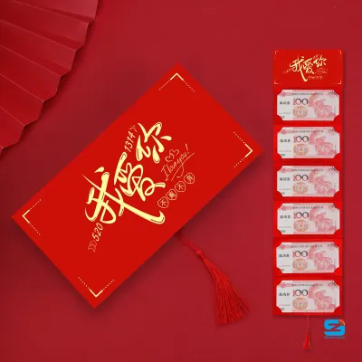 🔥 1pc (6/10 Slot) Angpao Angpow Angpau Red Packet 折叠红包6卡/10卡位个性创意拉伸红包封