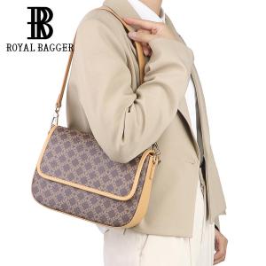 Royal Bagger Tas Kotak Retro Selempang untuk Wanita dari Kanvas Signature & Kulit Tas Bahu Elegan dan Ringkas 5245
