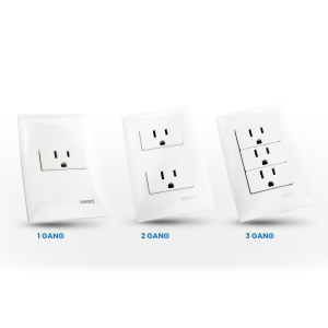 Focus Wide Flat Outlet with Ground Set