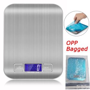 Digital Kitchen Scale LED Display 5kg/1g Stainless Steel Panel Electronic Scales Home Jewelry Food Snacks Weighing Baking Tools