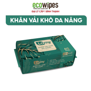 KHO BÌNH THẠNH_Combo 03 gói khăn vải khô đa năng Lamy gói 60 tờ dùng thay khăn mặt tiện lợi