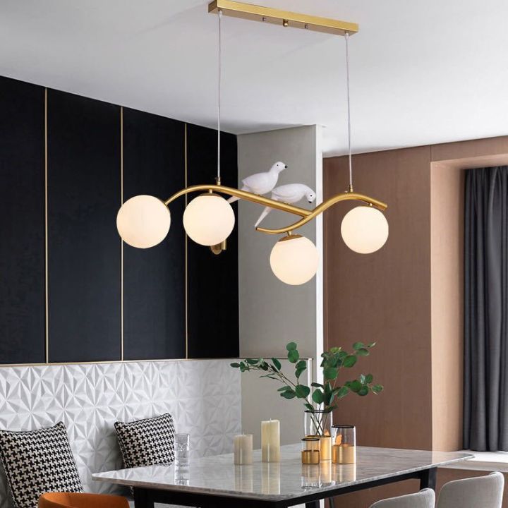 Modern Nordic LED Chandelier Ceiling Light Birds Pendant Lamp Hanging Lights Lampu Burung Lampu Hiasan Ceiling Lamp IKEA