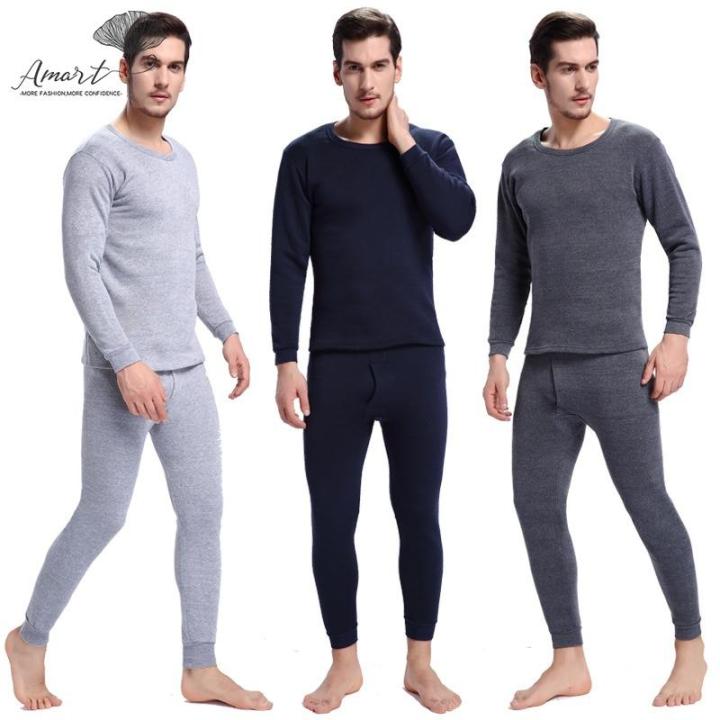 Amart Fashion Hot Sale Mens Pajamas Winter Warm Thermal Underwear Long Johns  Thermal Underwear Sets