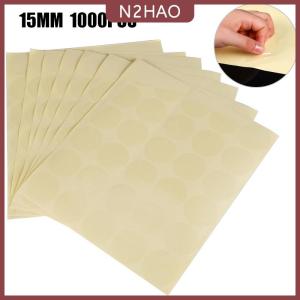 N2HAO Nhãn dán tròn trong suốt 1000 15mm nhãn tròn trong suốt nhãn niêm phong PVC hình tròn