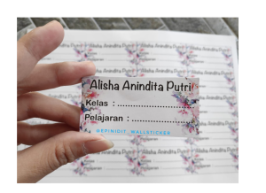 Stiker Label Nama Buku Sekolah Kelas Pelajaran Anak SD SMP SMA Tsum Superhero