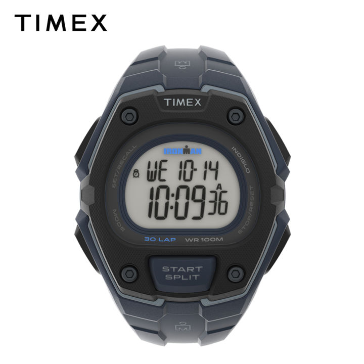 Timex Ironman Classic 30 Full Blue Resin Digital Watch For Men TW5M48400 SPORTS rr