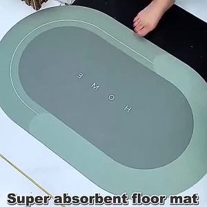 【Ready Stock】Diatomite Earth Bath Mat 40*60cm NonSlip Fast Drying Absorbent Bathroom mat Easy Clean Shower Mat Floor Foot Mat 硅藻泥吸水地垫