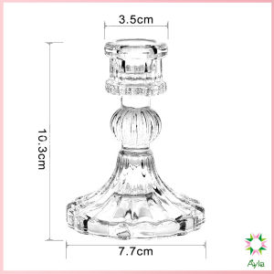 Ayla เชิงเทียนแก้ว เนื้อแก้วหนา แก้วเนื้อดี ใช้งานสะดวก candlestick