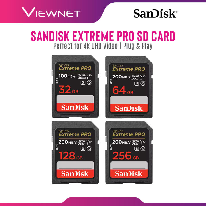 Sandisk Extreme Pro UHS-I Class 10 for video microSDHC/microSDXC Memory ...