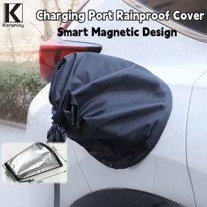 Keranixy EV Charger Port Cover Magnetic Durable Rainproof Cover Outdoor Charger Protector Car Universal