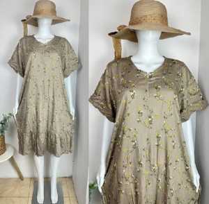 DASTER KEKINIAN MOTIF TERBARU TANGAN 3/4 BAHAN RAYON BUSUI RESLETING DEPAN